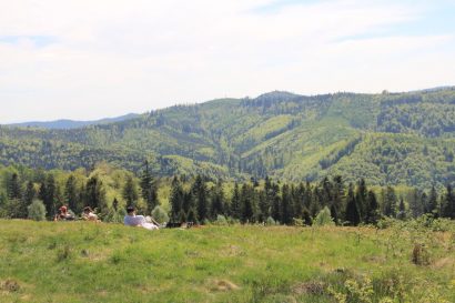 Pod Grabową: widok na Gościejów i Smerekowiec