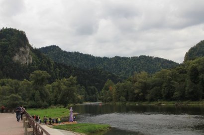 Przełom Dunajca widziany znad przystani flisackiej w Szczawnicy