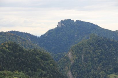 Żółty szlak do Leśnicy - widok na Trzy Korony