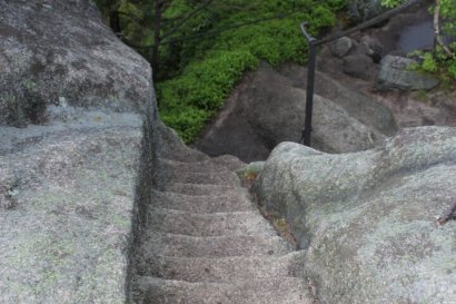 Kamienne schody na Starościańskich Skałach