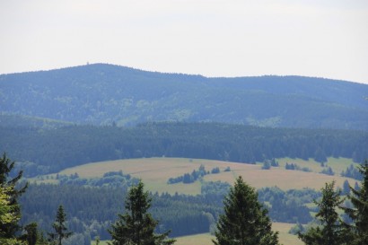 Orlica widziana pod Grodczynem w drodze na Homole