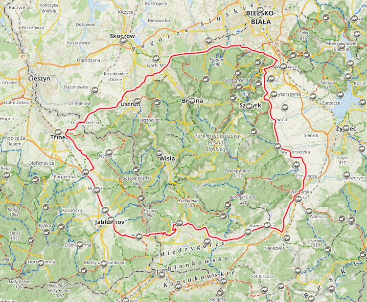 Beskid Śląski - mapa